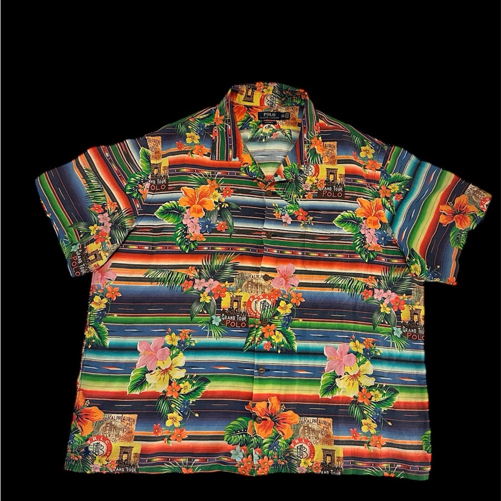 Colorful Hawaiian Shirt - 2XL Ralph Lauren - Excellent Condition